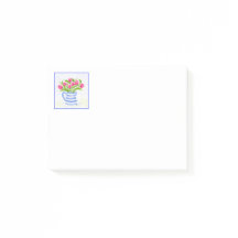 Handgeschilderde Waterverf Tulpen, Blue Stripe Pit