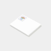 Handgeschilderde Waterverf Tulpen, Blue Stripe Pit Post-it® Notes (Schuin)