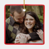 Handgeschilderde Waterverf Vakantiefoto 1e NOEL Keramisch Ornament (Achterkant)