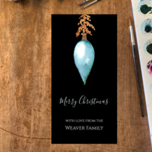 Handgeschilderde Waterverf Vintage Christmas Baubl