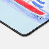 Handgeschilderde Waterverf zeilboten Liever Zeilen Bureaumat (Hoek)