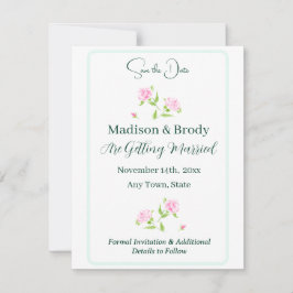 Handgeschilderde waterverfrozen SAVE THE DATE