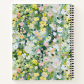 Handgeschilderde wilde bloem gepersonaliseerd groe notitieboek (Achterkant)