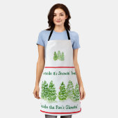 Handgeschilderde winterbomen buiten sneeuwvuren gl schort (Gedragen)