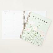 Handgeschilderde witte papaver waterverf planner (Display)