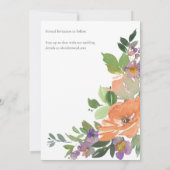 Handgeschilderde zachte Waterverf bloementuin foto Save The Date (Achterkant)