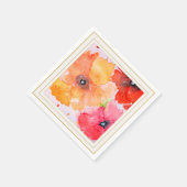 Handgeschilderde zomerbloemen Dinner servetten - p (Hoek)