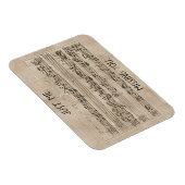 Handgeschreven 1700s Muziek Samenstelling Fugue Ba Magneet (Rechterzijde)