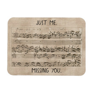 Handgeschreven 1700s Muziek Samenstelling Fugue Ba Magneet