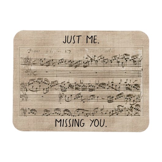 Handgeschreven 1700s Muziek Samenstelling Fugue Ba Magneet (Horizontaal)