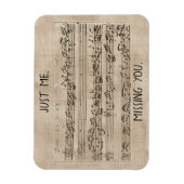 Handgeschreven 1700s Muziek Samenstelling Fugue Ba Magneet (Verticaal)