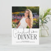 Handgeschreven 2023 Foto Afstuderen Diner Kaart (Staand voorkant)