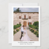 Handgeschreven 2 foto bruiloft bedankkaart (Voorkant)