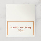 Handgeschreven 70s Burnt Sinaasappel Bold Border W Plaatskaartje (Buitenkant ongevouwen)