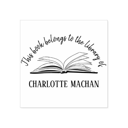  handgeschreven aangepaste bibliotheken rubberstempel (Afrduk)