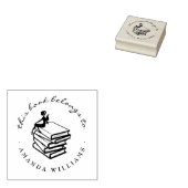  handgeschreven aangepaste bibliotheken rubberstempel (Gestempeld)