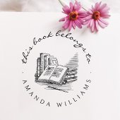  handgeschreven aangepaste bibliotheken rubberstempel