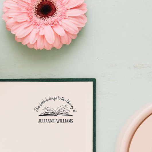  handgeschreven aangepaste bibliotheken rubberstempel