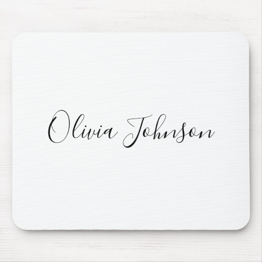 Handgeschreven aangepaste naam zwarte witte Muisma Muismat (Voorkant)