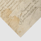 Handgeschreven aanvechtbare brief tissuepapier (Detail)