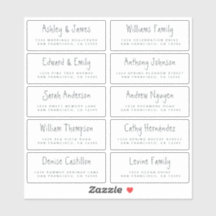 Handgeschreven Adresetiketten voor weduwschappen m