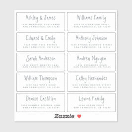 Handgeschreven Adresetiketten voor weduwschappen m Sticker