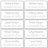 Handgeschreven Adresetiketten voor weduwschappen m Sticker (Voorkant)