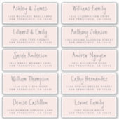 Handgeschreven Adresetiketten voor weduwschappen m Sticker (Voorkant)