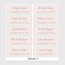 Handgeschreven Adresetiketten voor weduwschappen m