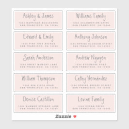 Handgeschreven Adresetiketten voor weduwschappen m Sticker