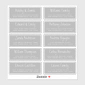 Handgeschreven Adresetiketten voor weduwschappen m Sticker (Vel)