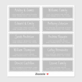 Handgeschreven Adresetiketten voor weduwschappen m Sticker