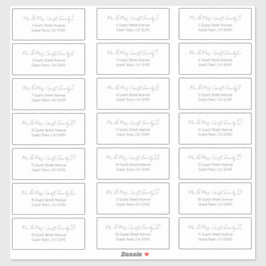 Handgeschreven Adresetiketten voor weduwschappen m Sticker