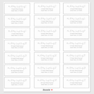 Handgeschreven Adresetiketten voor weduwschappen m Sticker