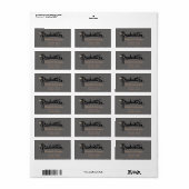 Handgeschreven afstudeerhoed diplom etiket (Full Sheet)