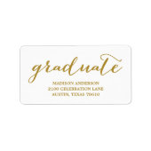 handgeschreven | Afstuderen Adreslabel Etiket (Voorkant)