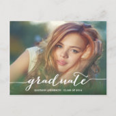 handgeschreven | Afstuderen Briefkaart uitnodiging (Voorkant)