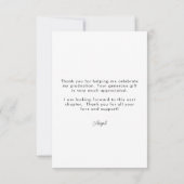 Handgeschreven Afstuderen met foto van script - Ha Bedankkaart (Achterkant)