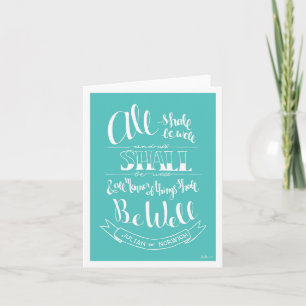 Handgeschreven "Alles komt goed" - Notecard Kaart