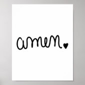 handgeschreven amen poster (Voorkant)