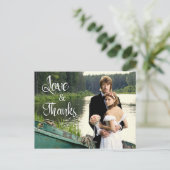 Handgeschreven artistieke bruiloft 2 Foto Hartelij Briefkaart (Staand voorkant)