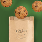 Handgeschreven bakkerij zakelijke ingrediënten ele rubberstempel