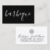 handgeschreven barbeque visitekaartje (Voorkant / Achterkant)