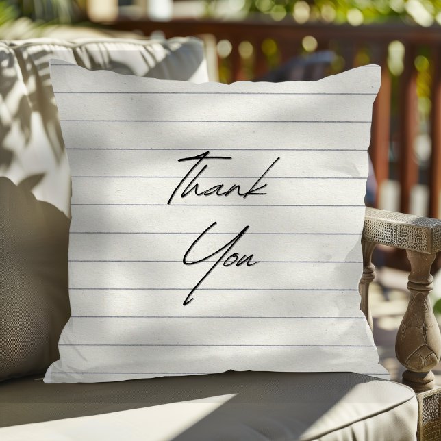 Handgeschreven bedankbriefpapier kussen (Creator heeft geüpload)
