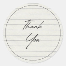 Handgeschreven bedankbriefpapier