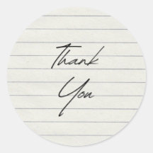 Handgeschreven bedankbriefpapier