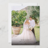 Handgeschreven bedankkaart met trouwfoto (Voorkant)