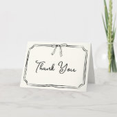 Handgeschreven bedankkaart Schattige Chic Coquette (Voorkant)