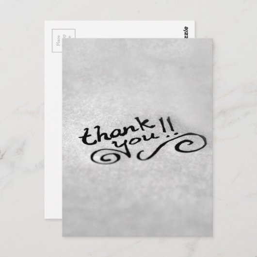 Handgeschreven Bedankt Briefkaart (Voorkant / Achterkant)