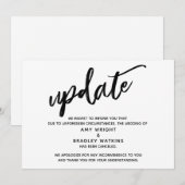 Handgeschreven bericht over afgeblazen bruiloft kaart (Voorkant / Achterkant)